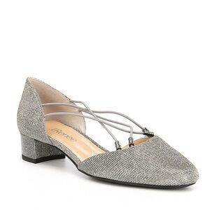 J.Renee Women’s Charlotte Silver Evening Heels Shoes Size 11 Like brand new